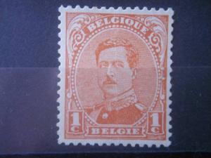 BELGIUM, 1915, MNH 1c King Albert I,  Scott 108, crease