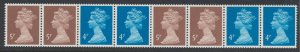GB  Machin 4p 5p coil SG X933m Sc# MH55b  MNH see details face & reverse scan...