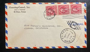 1948 El Paso TX Usa Gunning Casteel Advertising Cover To Alameda CA