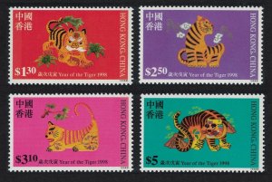 Hong Kong Chinese New Year of the Tiger 4v 1998 MNH SG#915-918