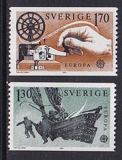 Sweden  #1278-1279   MNH  1979  Europa  postal history mail boat  telegraph