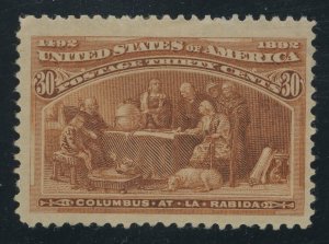 USA 239 - 30 cent Columbian - VF Mint OG hinged JUMBO - sound stamp