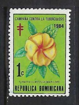 DOMINICAN REPUBLIC RA99 VFU FLOWER Z1122-5