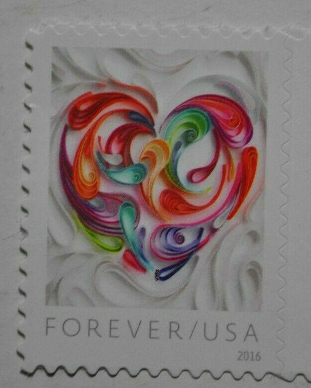 United States 2016 forever stamp love heart