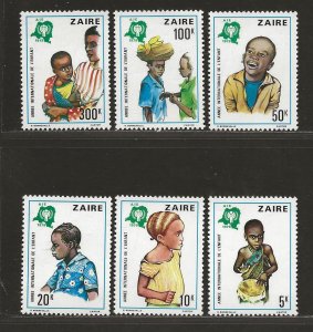 ZAIRE SC# 921-26   FVF/MNH