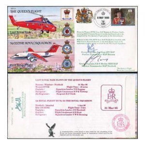 JS(CC)2c The Queens Flight Last Royal Task Signed by J.A King J.R.D Morley (A)