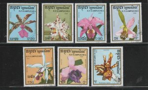 CAMBODIA #898-904  1988  ORCHIDS      MINT  VF NH O.G  CTO //