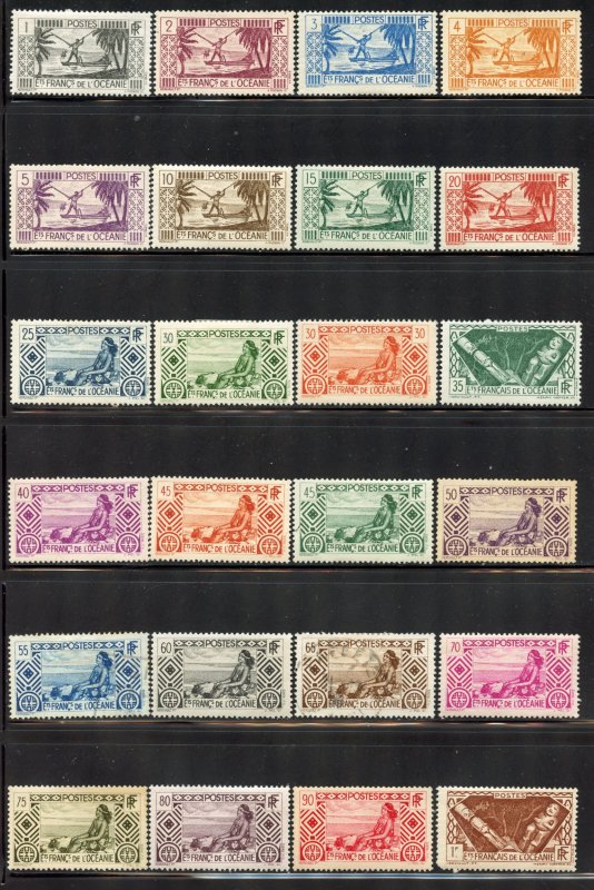 French Polynesia # 80-116, Mint and Used.