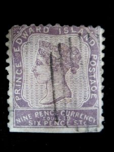 CANADA/PRINCE EDWARD ISLAND - SCOTT# 8 - USED - CAT VAL $80.00