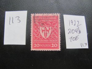 Germany 1922 USED  MI. 204b  SC 217 70 EUROS xF (113)