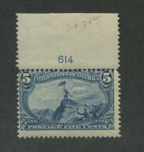 1898 United States Postage Stamp #288 Mint Never Hinged  OG Plate No. 614 