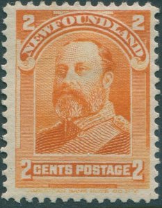 Newfoundland 1897 SG86 2c orange Prince of Wales KEVII MH