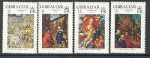 GIBRALTAR - 1978 - Christmas Paintings - Perf 4v Set - Mint Never Hinged