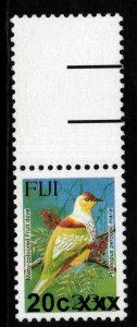 FIJI SGF1362 2008 20c on 23c BIRDS TYPE IIIh SURCHARGED MNH