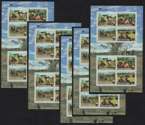 Guinea-Bissau WWF Defassa Waterbuck 5 Sheetlets A 2008 MNH MI#3919-3922 KBII