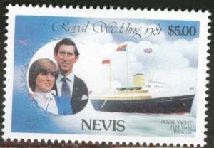 Nevis Scott 139 MNH** 1981 Charles & Diana 5$ HMS Britannia