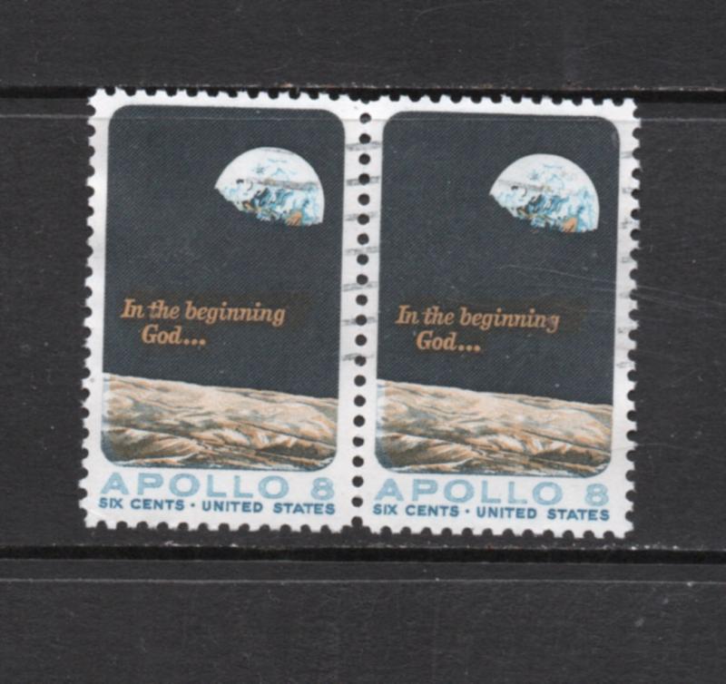 SCOTT #  1371  used  pair   Apollo 8