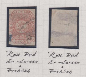 COLOMBIA 1862 Sc 20 Yv 16 KEY VALUE BOGOTA CANCEL BORTFELDT CERTIFICATE €1,400