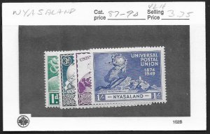 NYASALAND Sc#87-90 Complete Mint Lightly Hinged Set