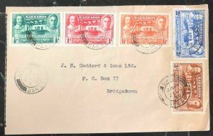 1939 GPO Barbados First Day Cover FDC Stamp Set Scott 202-6 General Assembly