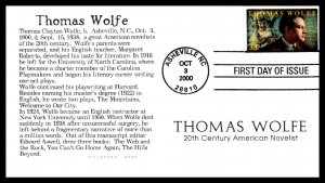 US 3444 Thomas Wolfe Tillotson U/A FDC