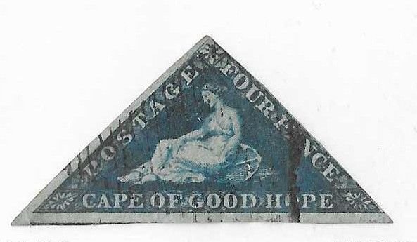 Cape of Good Hope Sc #2a 4p deep blue used FVF