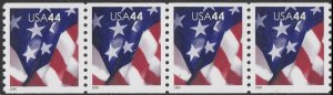 US 4391 Old Glory 44c coil strip 4 SSP MNH 2009