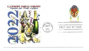 5662 Lunar New Year 2022 Year of the Tiger Panda Cachets FDC