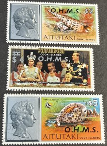 AITUTAKI # O14-O16--USED---PART SET---OFFICIAL---1978-79