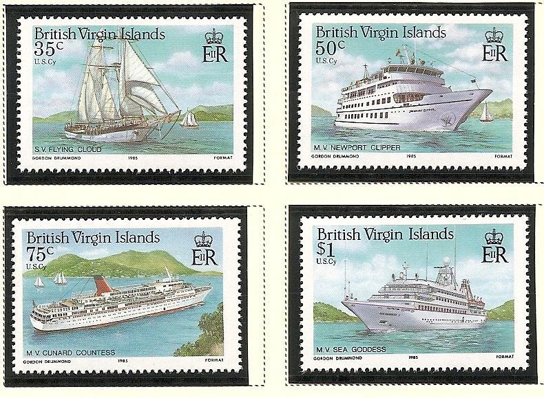British Virgin islands 1986 ships set  MNH S.C. 524-527