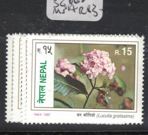 Nepal Flowers SG 662-5 MNH (1fdx)