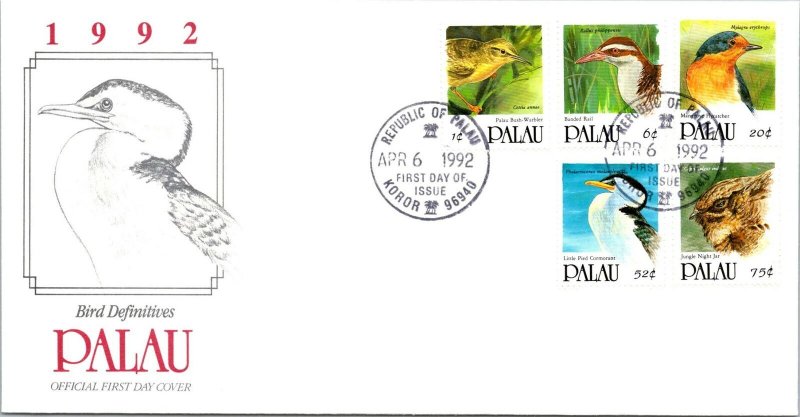 Palau FDC 1992 - Bird Definitives - F29790 