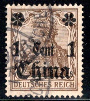 China - German Offices Abroad - Scott # 37, used