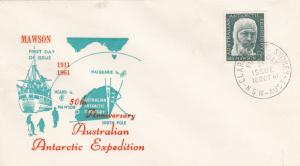 Australian Antarctic Territory 1961 Clarence P/Mark FDC 