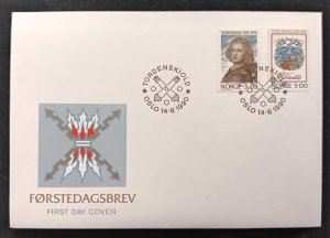 D)1990, NORWAY, FIRST DAY COVER, ISSUE, III CENTENARY OF THE BIRTH OF ADMIRAL PE