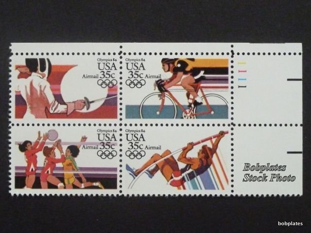 BOBPLATES #C109-12 Olympics Plate Block F-VF MNH SCV=$6 ~See Details for #s/Pos