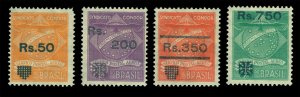 BRAZIL 1930 AIRMAIL - CONDOR SYNDICATE surcharged set  Sc# 1CL10-1CL13 unused