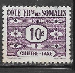 Somali Coast J39: 10c Numeral, unused, NG, VF