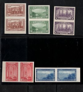 Canada #241b - #245b Very Fine Never Hinged Imperf Set