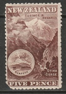 New Zealand 1898 Sc 77 MH* damaged some disturbed gum