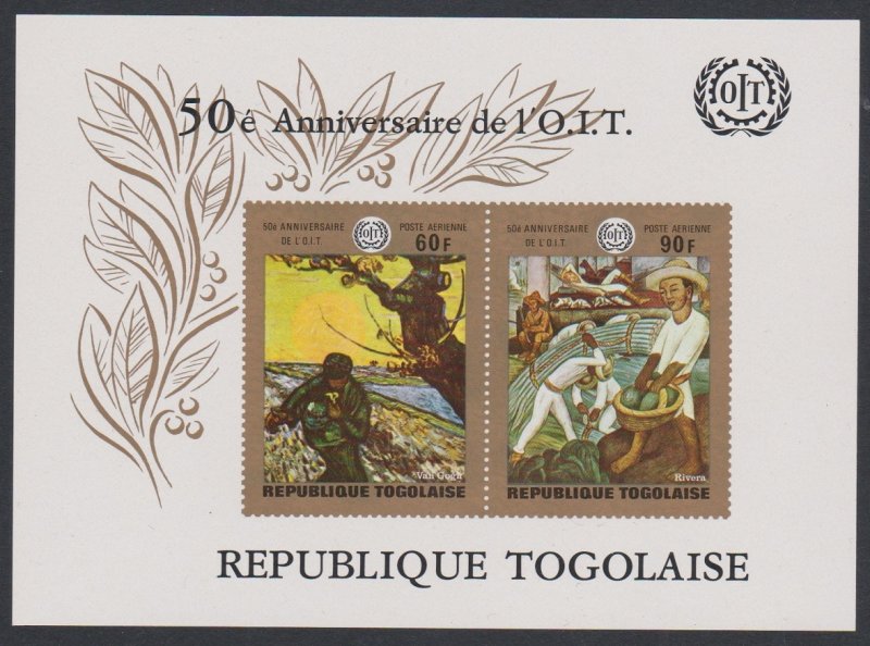 Togo ILO Paintings MS 1970 MNH SC#C125a SG#MS720