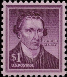 1955 $1 Patrick Henry, Liberty Series Scott 1052 Mint F/VF NH