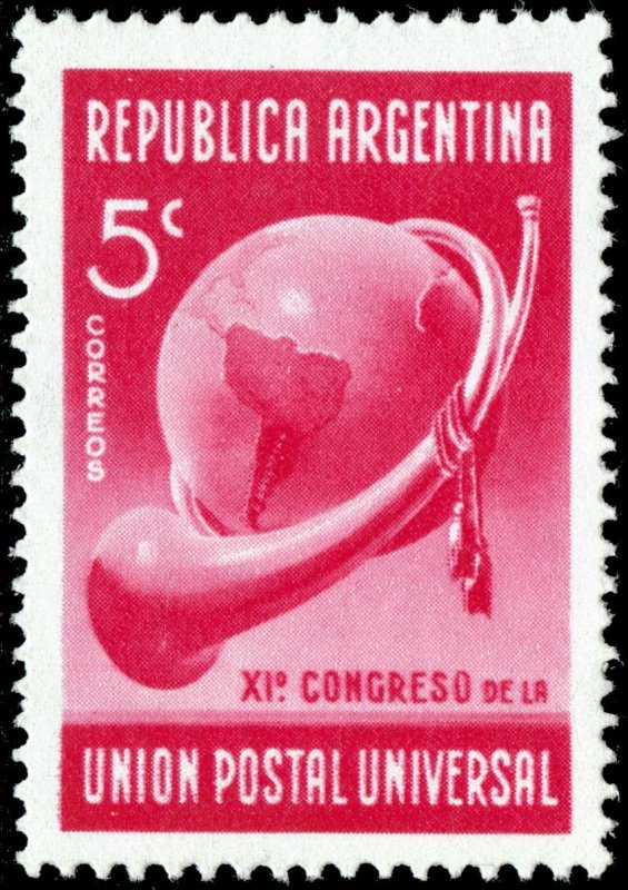 Argentina #459  MNH - 5c Posthorn and Globe (1939)