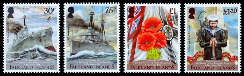 Falkland Islands - Centenary of Battle of The Falkland Is. (2014) Mint NH VF C