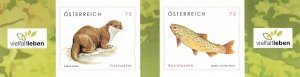 Austria 2236-2237 MNH stamps wildlife animals otter salmon fish (2)