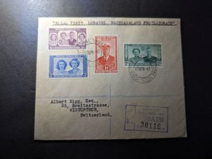 1947 Registered British Bechuanaland Cover Bobatsi to Winterthur Switzerland