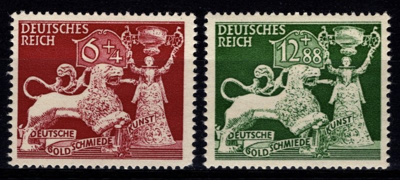 Germany 1942 10th Anniv. of National Goldsmiths Institution, Set [Unused]