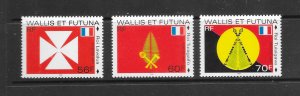 WALLIS & FUTUNA  #489-91  ROYAL STANDARDS   MNH