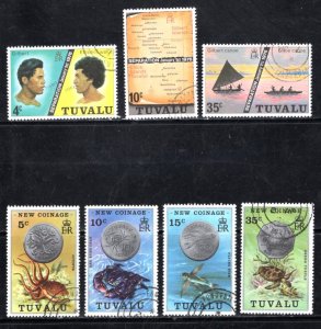 Tuvalu #16-18, 19-22 sets  VF,  Used,   CV $3.85   ...   6640015