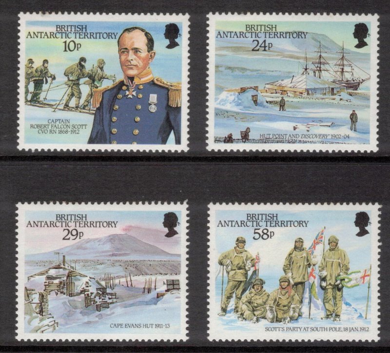 BRITISH ANTARCTIC 1987 Capt Robert Scott; Scott 137-40, SG 155-58; MNH